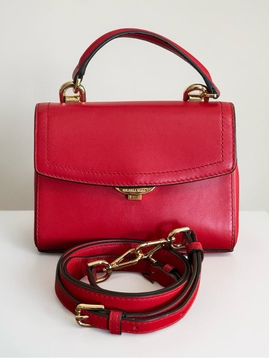 Michael Kors Handbags - Authentic Michael Kors Red Leather Top-Handle Crossbody Bag!